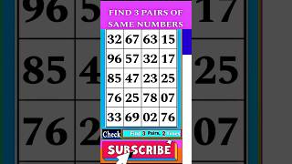 Boost Your Brainpower: Match the Right Numbers Now! #braintraining