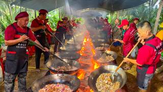 Amazing wedding banquet preparation in rural Hainan, China, 16 dishes for 1,398 yuan!