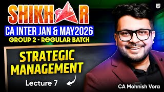 CA Inter SM Lec 7 | Shikhar Batch | CA Inter Jan & May 2026 | CA Mohnish Vora