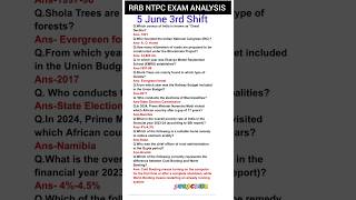 RRB NTPC EXAM ANALYSIS 2025|5 JUNE 3rd Shift|Rrb ntpc exam analysis today#rrbntpc#rrbntpc2025#gkgs