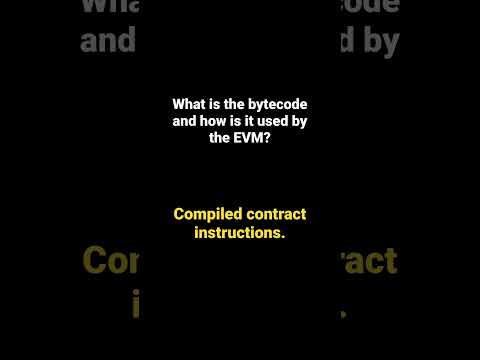 What is the bytecode and how is it used by the EVM ? #motivation #solidity #smartcontract