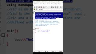 Class 1 | First Program of C++ | #shorts #cplusplusprogramming #cplusplustutorial