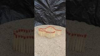 Matchstick chain reaction design art craft #experiment #matchstickchain #artandcraft #shorts