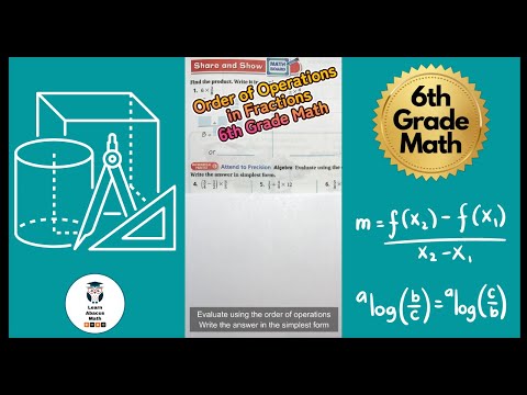 Order of Operations in Fractions (6th Grade Math)