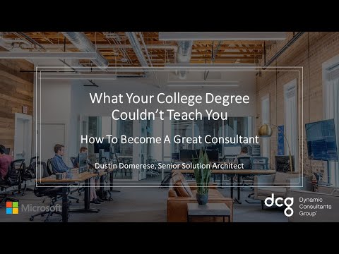 What Your College Degree Didn't Teach You - Dustin Domerese - CRMUG Summit EMEA 2020