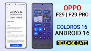 Oppo F29, F29 Pro ColorOS 16 Android 16 Update | New Features & Release Date #oppof29pro