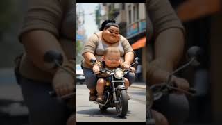 Cute baby boy riding bike 😂#ai #aifunnyshorts #aifun #cutebaby#aicartoon#aivideoediting #aivideo