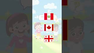 I DARE YOU 👉 to guess the 🚩flag of Canada #kidsquiz #kidsshorts
