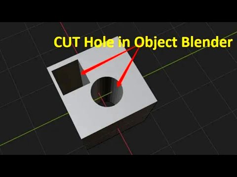 How to make Hole in Object Blender | Cut Hole in Object Blender | Wie man ein Loch in Object Blender