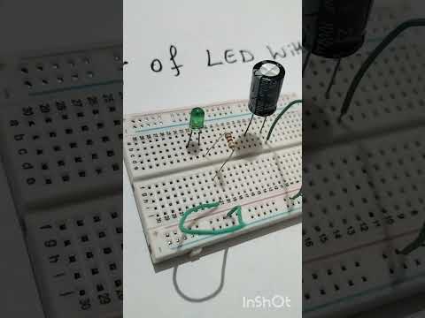 working of LED with capacitor#robot #circuit #forkids #education #begginers #youtubeshorts #share