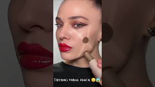 Trying viral hack😳😱#hack #viralhacks #tutorial #amazing #makeup #concealerhacks #viral #shorts