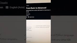 Python Course From Basic to Advanced - Udemy Free Course