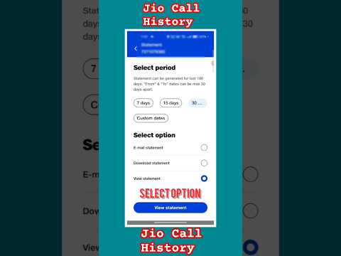 My Jio app se call history kaise check kare | how to check call history statement | #jio