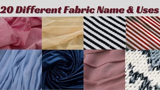20 Different Types of Fabric Names with Pictures & Uses 🌟| Types of Fabric