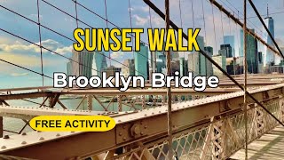 🌇Sunset Walk Across Brooklyn Bridge — DJ Surprise Included! | NYC Must-Do 紐約必做:布魯克林大橋步行之旅