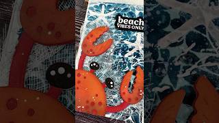 🦀 summer themed art journal inspiration #artjournal #mixedmedia