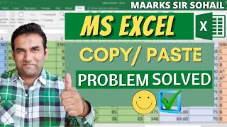 excel copy paste problem solved | excel sheet copy paste tricks