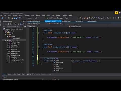 C++ OpenGL Episode 9 (Timelapse) Refactoring VertexBuffer and VertexBufferLayout