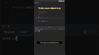 Truly const object in JavaScript #shorts
