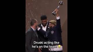 Druski acted like he was on the team 🤣
