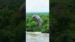 When the biggest monster awakens, everyone runs away #snake #giant #anaconda #snakevideo #amazon