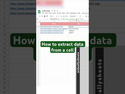 How to split up data in a cell! This REGEXextract function can do it all! #spreadsheets #tutorial