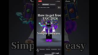 HOW TO GET FREE UGC 2024 😯 100% LEGIT ✅ #roblox
