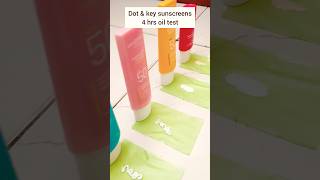 Dot & key sunscreens oil test | 4 hrs oil test for sunscreens