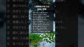 人間関係が良くなる最強の習慣12選 #人間関係 #言葉 #自己啓発 #お金 #習慣