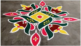 Aadi Maatham Special Rangoli Design 2025/ Sashti Pooja/ Aadivelli Kolam/ Kiruthikai Easy Muggulu Art