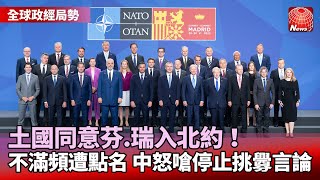 【全球政經局勢】土耳其點頭了！芬蘭.瑞典加入北約成定局｜中國成北約峰會焦點！北京：停止散播挑釁言論｜北約峰會登場！宣布冷戰結束後最重大變革 @globalnewstw