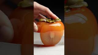 "Slicing Glass Persimmon in 8K | Ultra-Realistic ASMR" #virelshort #shorts #aiasmr