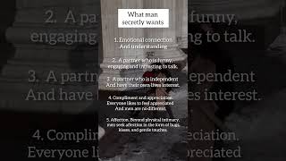 5 things man secretly wants in a relationship.#factshorts #factlovers #youtubeshorts #relationships