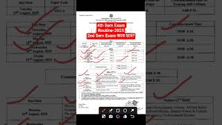 CU 4th Semester exam Routine 2025। 4th Semester exam Routine।#Shorts#cuexam2025