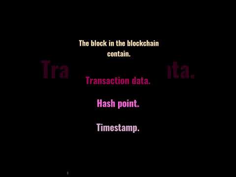 #blockchain  #transaction has block contains timestamp has pointer transactions data