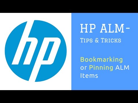 HP ALM (Quality Center) : Tips and Tricks : Bookmarking or Pinning ALM Items (tests, defects etc.)