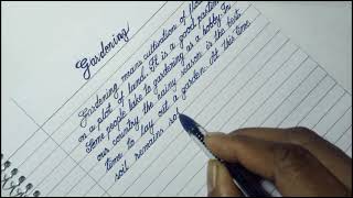 Handwriting//Paragraph writing//Write a paragraph Gardening//#gardening@Pradip000