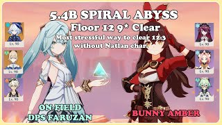 Faruzan DPS & Bunny Amber | 5.4B/5.5 Spiral Abyss 9* Clear | Genshin Impact