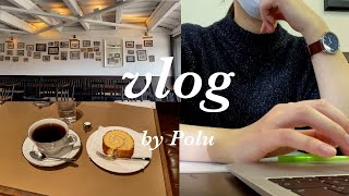 [Vlog] 大学生の冬休み｜今年の抱負｜勉強｜京都カフェ