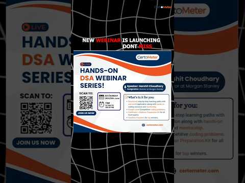 Hands On DSA Webinar Series! (Don't Miss it)