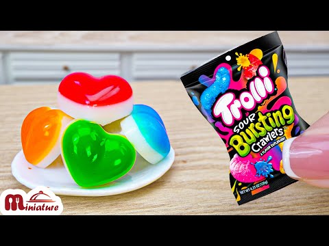 DIY Miniature Trolli Fruits Gummy Jelly Ideas  | ASMR Cooking Mini Food