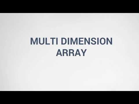 08 - How to Create Multi Dimension Arrays