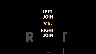 SQL LEFT JOIN Vs. RIGHT JOIN ✍️
