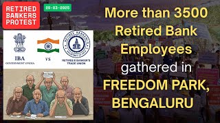 Retired Bankers Protest at Freedom Park, Demand Pension Justice!