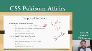 Free Pakistan Affairs Lectures | Part 62 | Proposed solutions of Kashmir | CSS & PMS Exam 2025