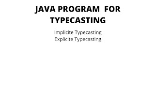 Typecasting in java