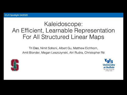 Kaleidoscope: An Efficient, Learnable Representation For All Structured Linear Maps (ICLR 2020)
