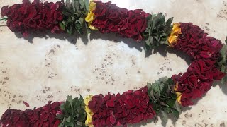 How to make rose garland for murugan/vaikasi visagam/simple