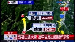 中視新聞》登桃山遇大雪 兩高中生高山症發作求救