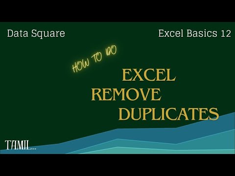 How to Remove Duplicate Values in Excel? // Excel Basics 12 // DATA SQUARE